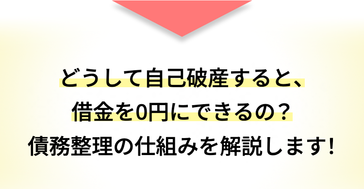 どうして自己破産すると、
借金を0円にできるの?
債務整理の仕組みを解説します!